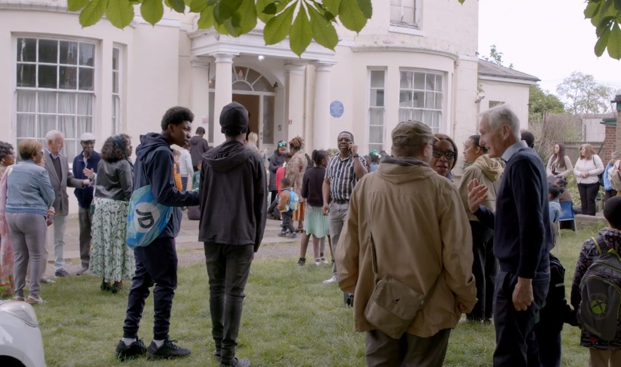 Community gathering at Highcombe House